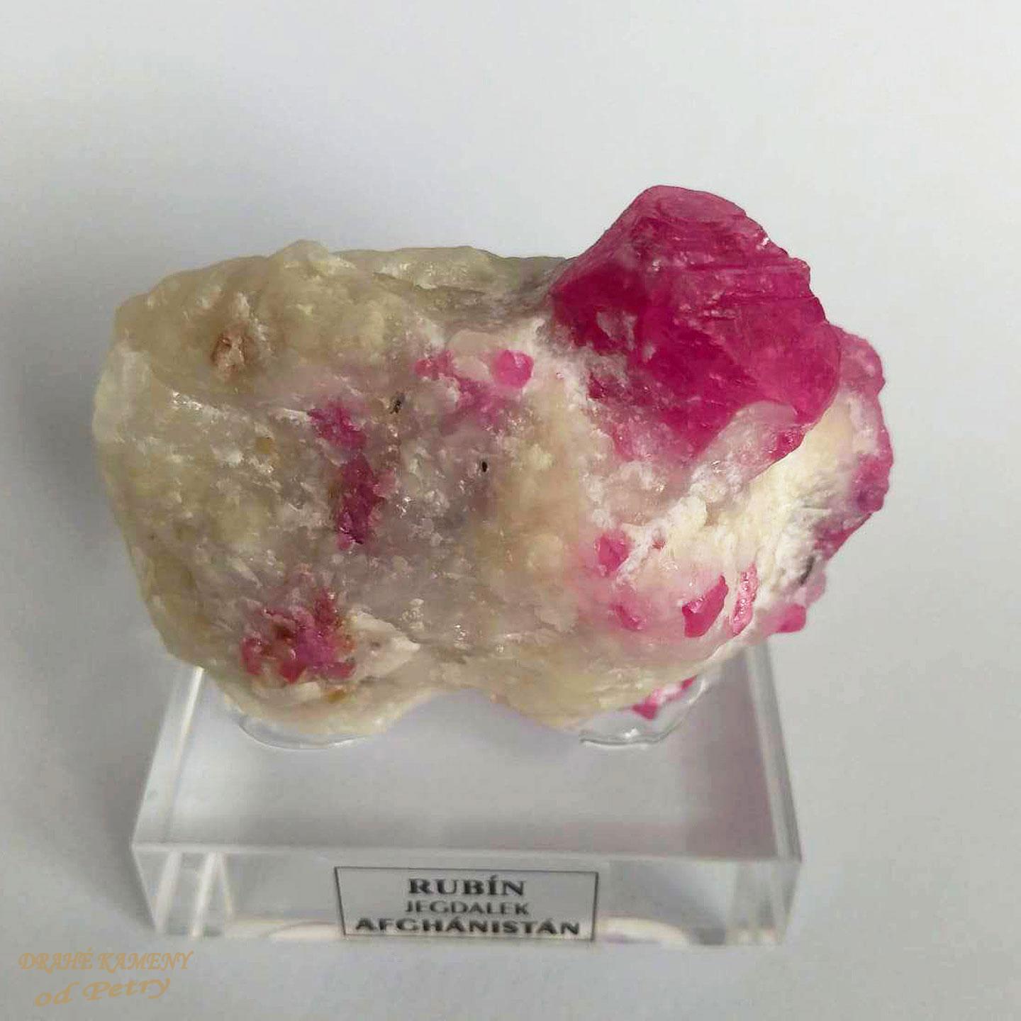 Rubín z Afghánistánu 57X48mm, krystal: 10x18mm